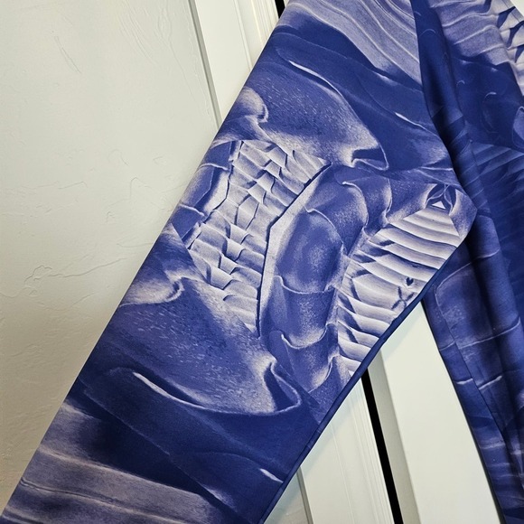 Making the Cut Bodysuit Womens Size 5X Blue Printed Skeleton Stretch Long Sleeve - Picture 6 of 10